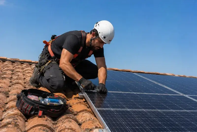 Maintenance et monitoring de panneaux solaires à Puéchoursi