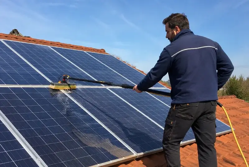 Nettoyage et entretien de panneaux solaires à Puéchoursi